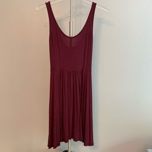 MAROON SKATER DRESS
